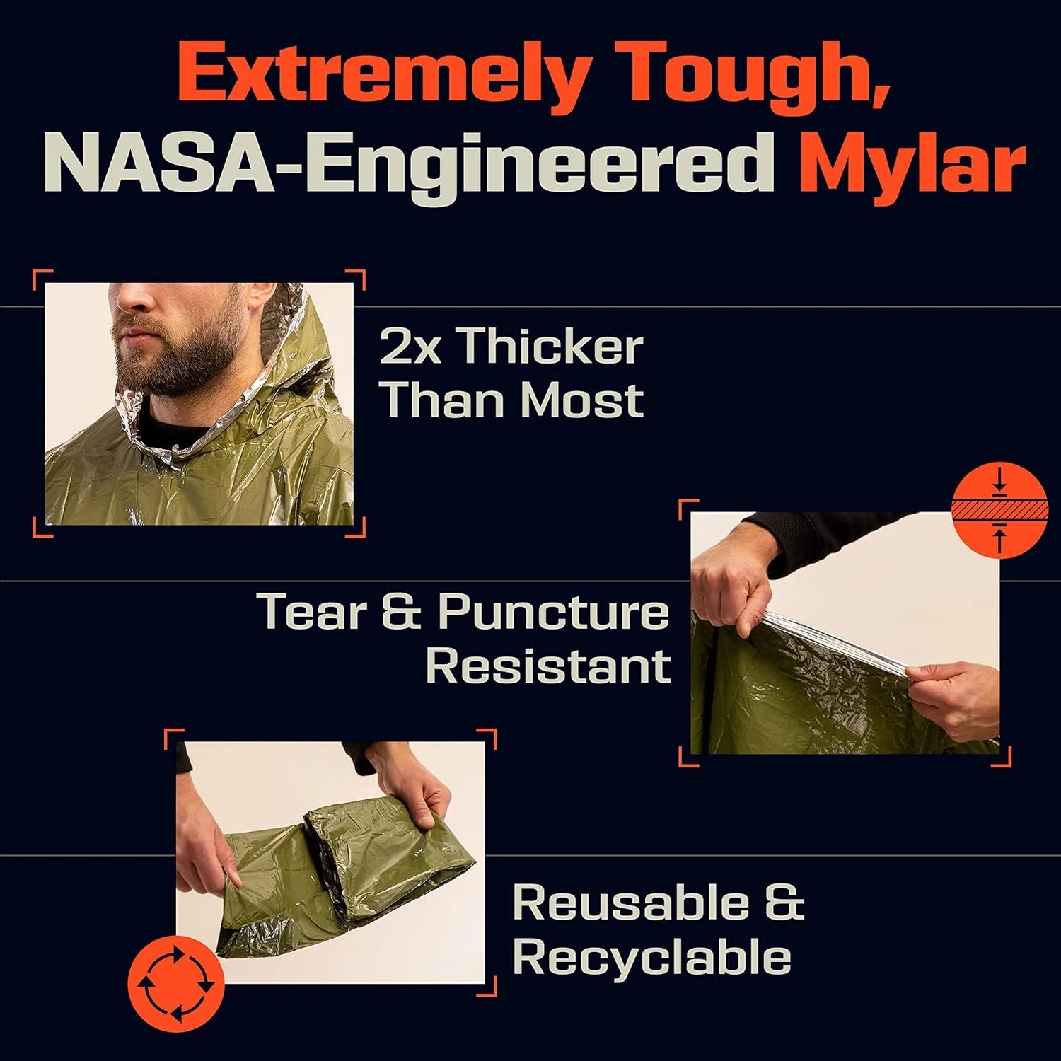 GymForce Emergency Waterproof Thermal Disposable Raincoat