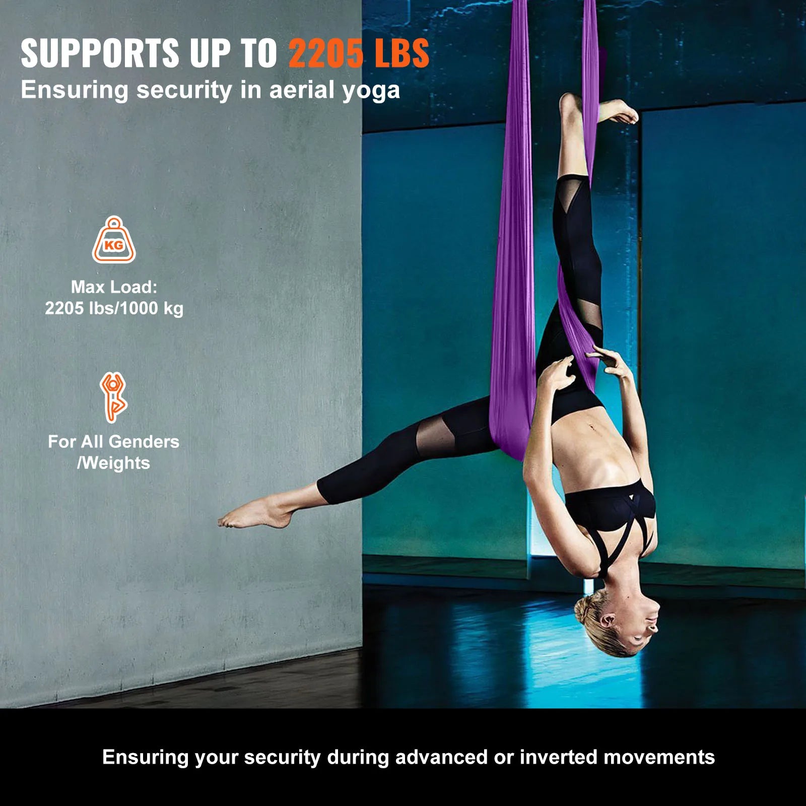 GymForce Aerial Yoga Hammock & Swing Starter Kit – Aerial Silk Fabric Set