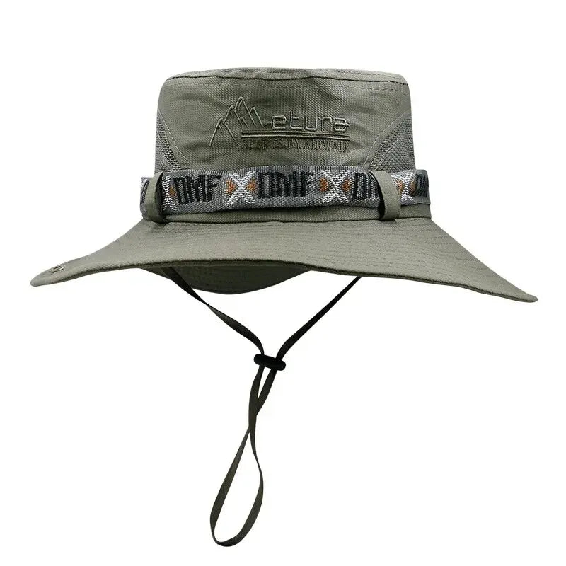 Outdoor Safari Bucket Hat – UV Protection Wide Brim Hat for Hiking, Fishing & Beach Activities