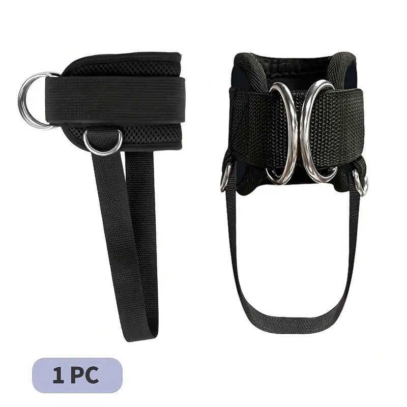 GymForce Adjustable Ankle Straps – D-Ring Cuffs for Gym & Cable Workouts