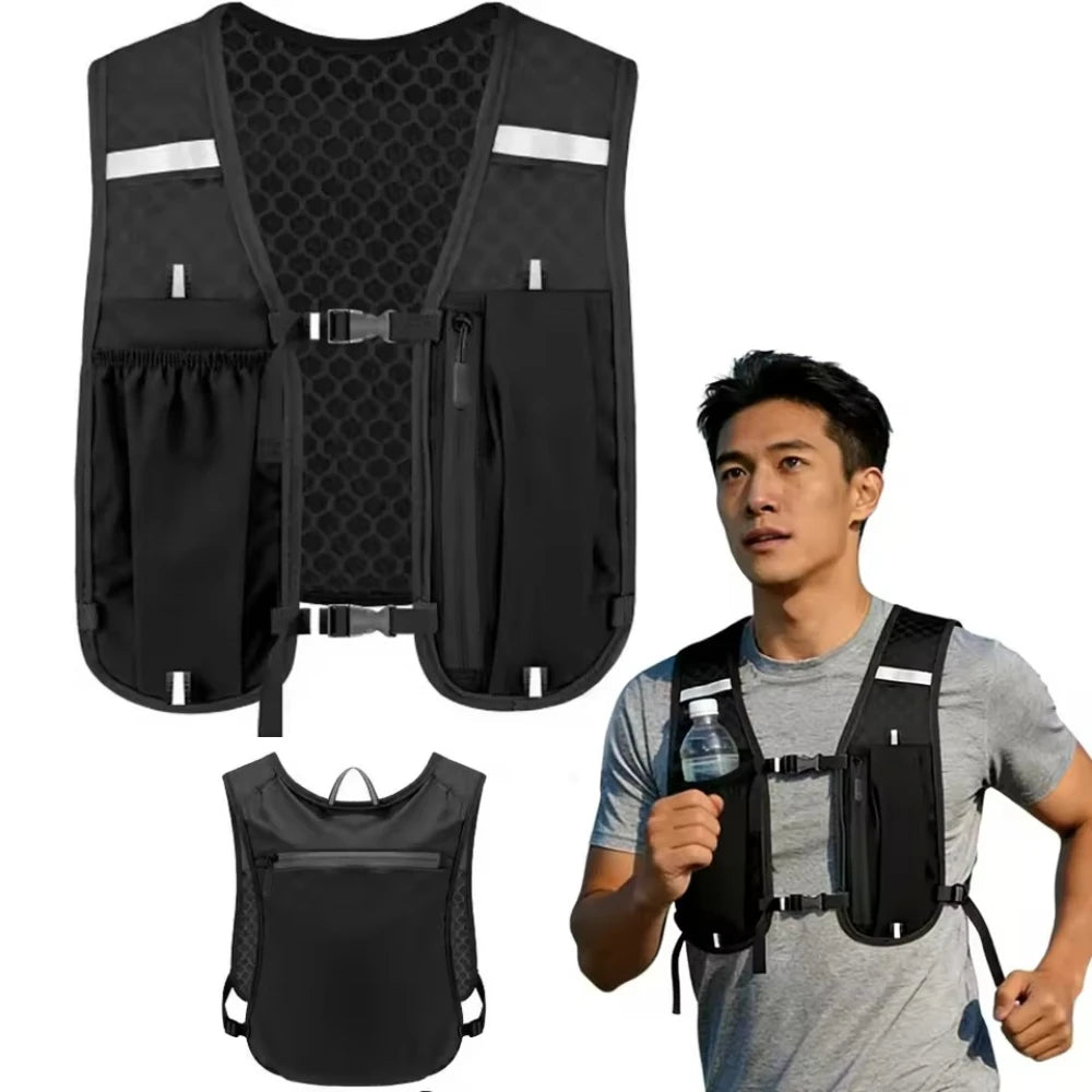 GymForce Running Hydration Vest for Men & Women – Breathable & Water-Resistant