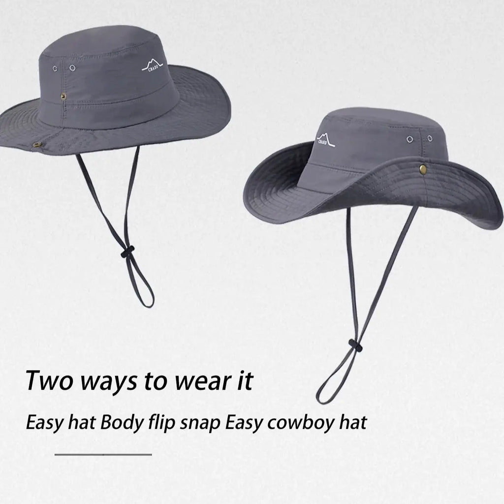 Waterproof Quick-Dry Fisherman Hat – Wide Brim Sun Protection Hat