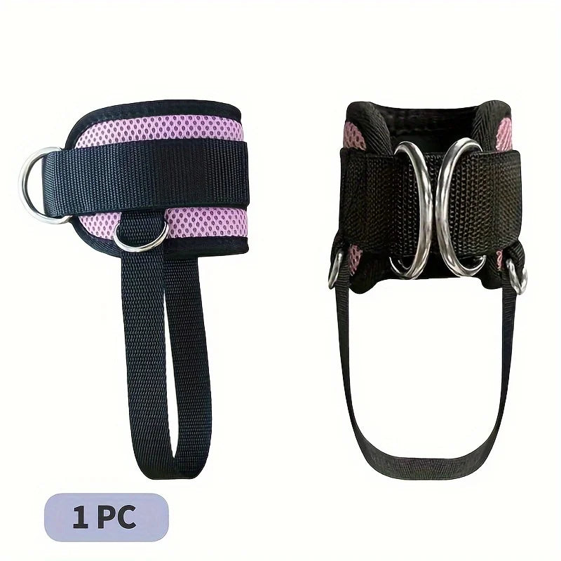 GymForce Adjustable Ankle Straps – D-Ring Cuffs for Gym & Cable Workouts