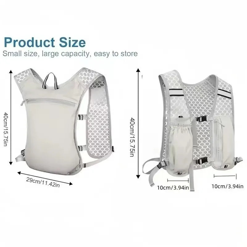 GymForce Running Hydration Vest for Men & Women – Breathable & Water-Resistant