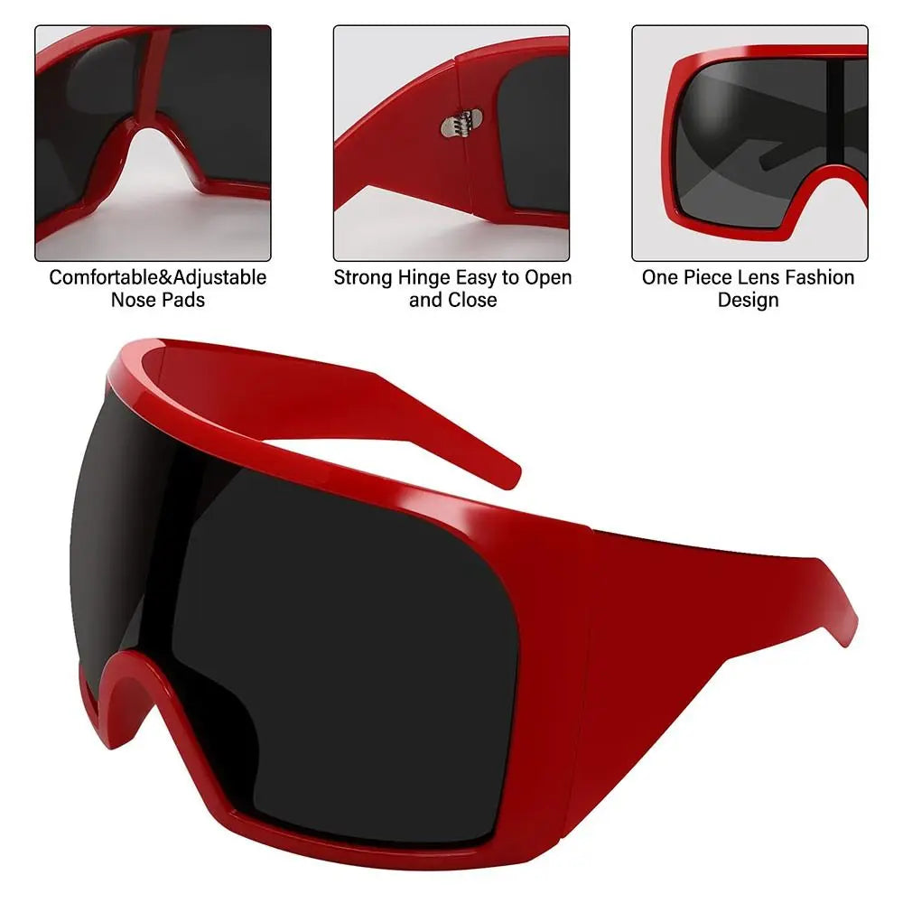 Oversized Punk One-Piece Sunglasses
