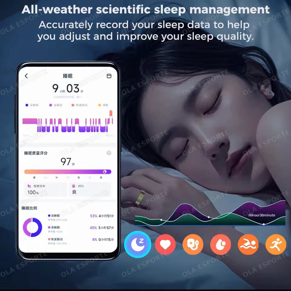 GymForce Waterproof Smart Ring – Health Monitoring, Sleep & Fitness Tracker