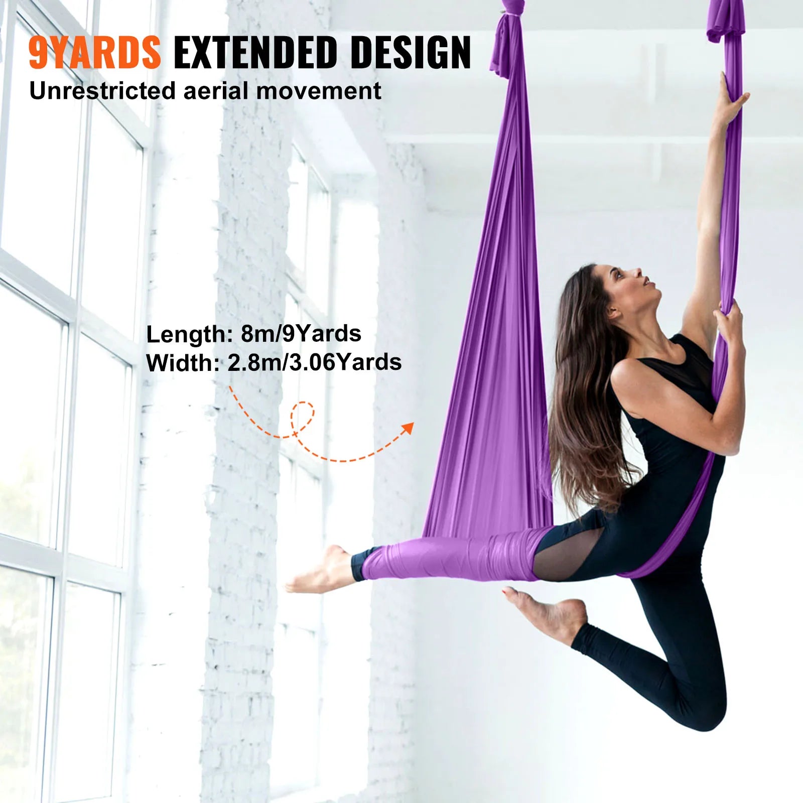 GymForce Aerial Yoga Hammock & Swing Starter Kit – Aerial Silk Fabric Set
