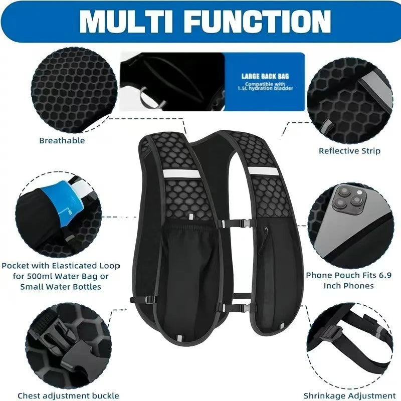 GymForce Lightweight Hydration Backpack for Running & Outdoor Sports