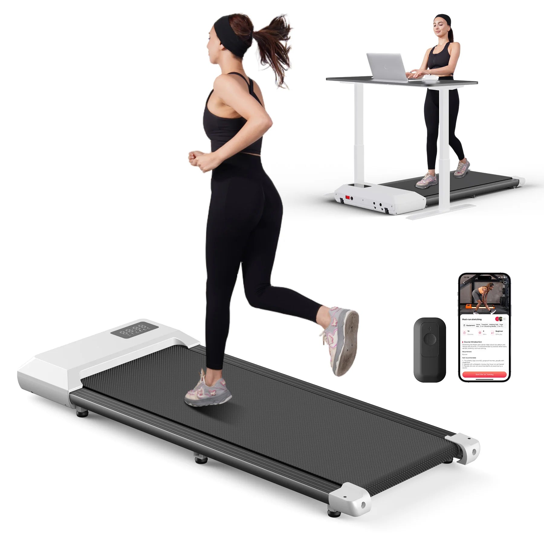 300LBS 2.5HP Folding Treadmill for Home – Walking & Running Machine with LCD Display