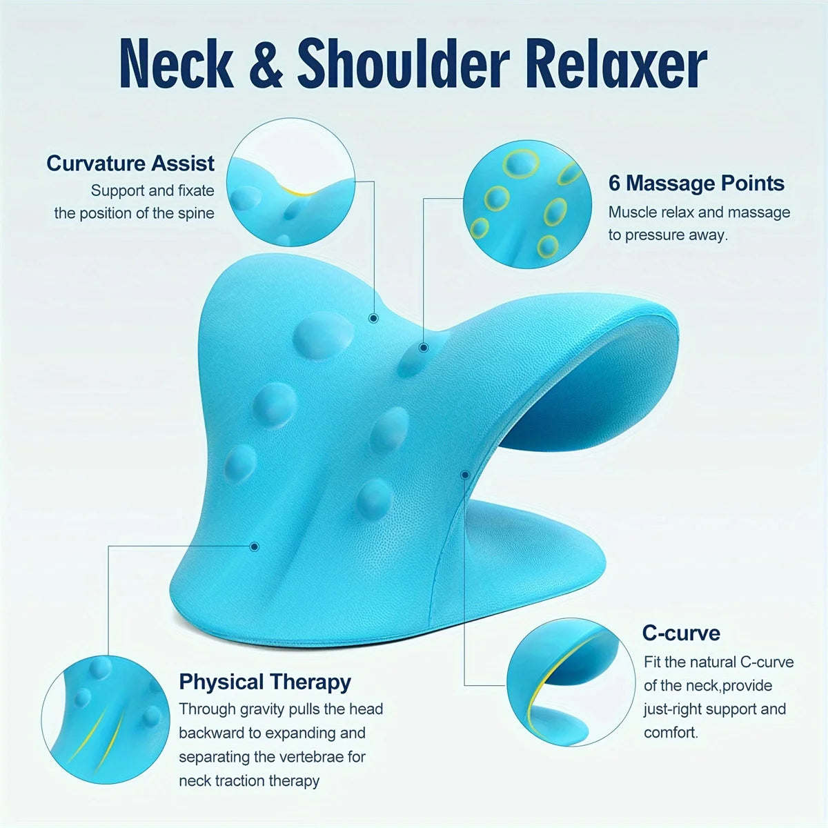 C-Shaped Neck Pillow – Shoulder & Neck Pain Relief Support Cushion