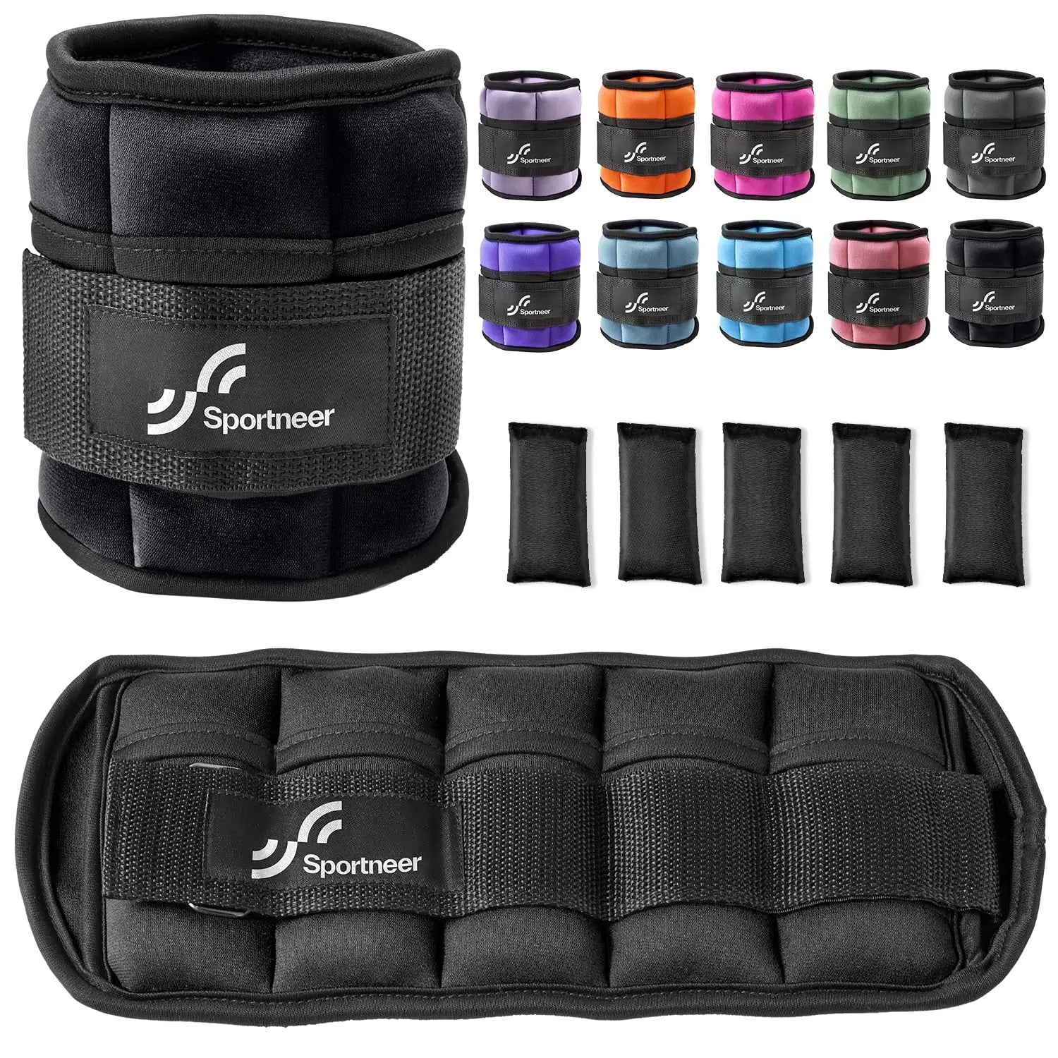 10LB Adjustable Ankle Weight Set – Weighted Leg Straps for Strength Training & Cardio Exercise