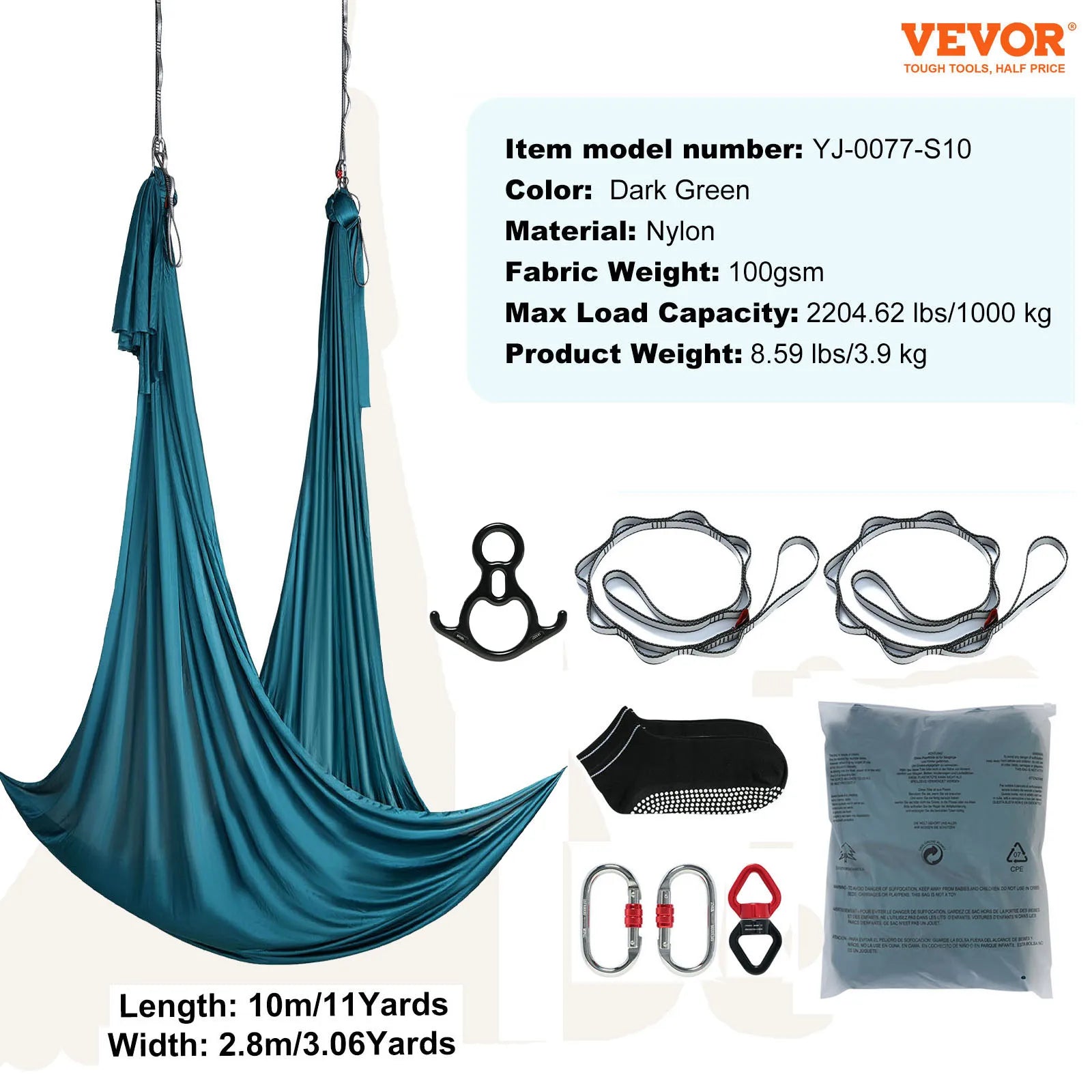 GymForce Aerial Yoga Hammock & Swing Starter Kit – Aerial Silk Fabric Set