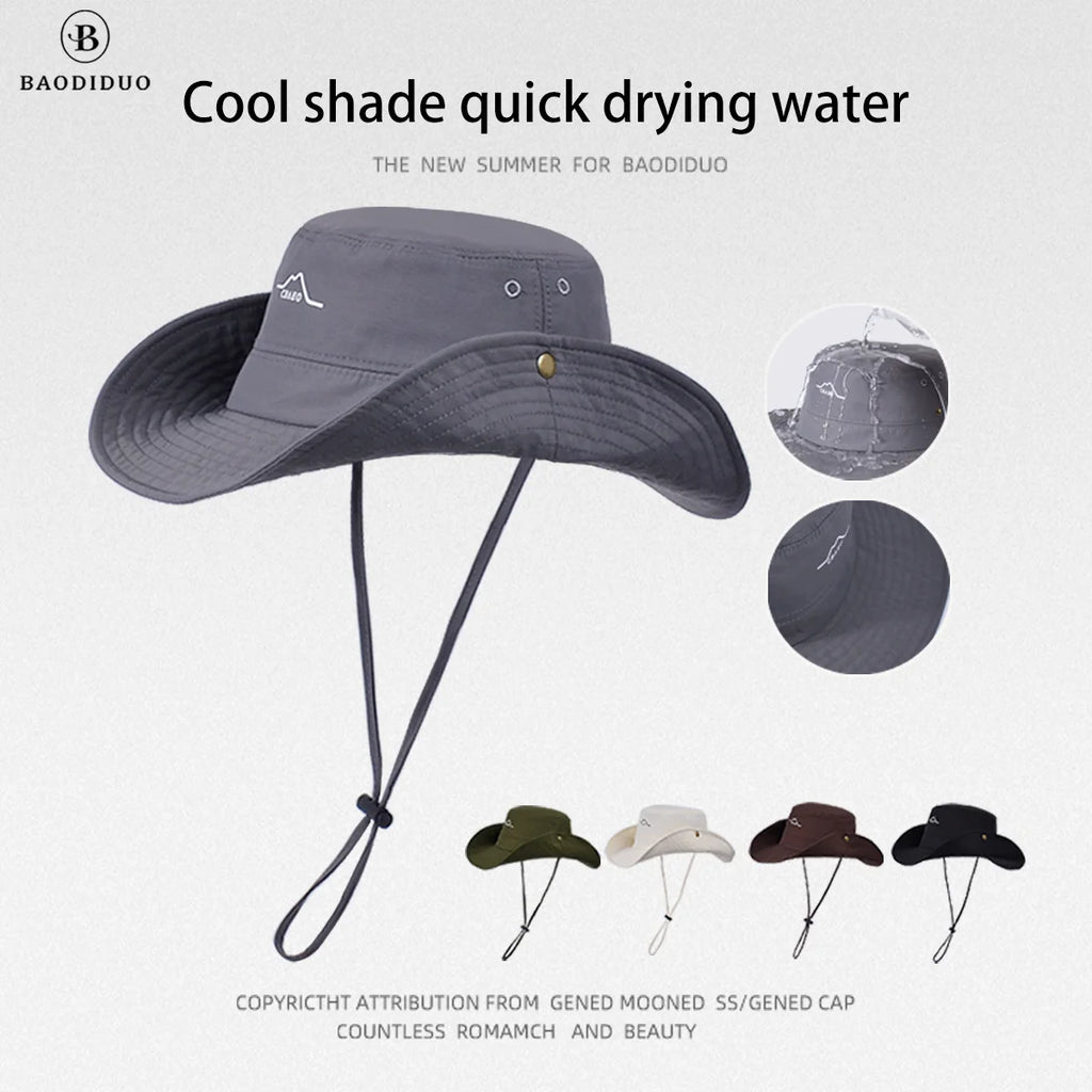 Waterproof Quick-Dry Fisherman Hat – Wide Brim Sun Protection Hat