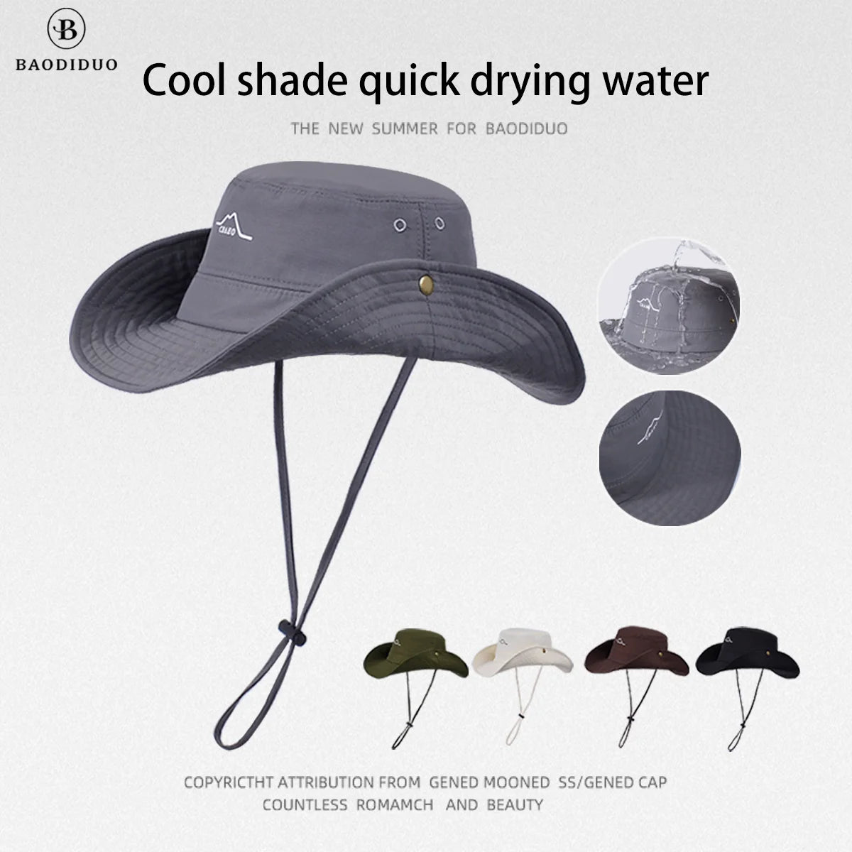 Waterproof Quick-Dry Fisherman Hat – Wide Brim Sun Protection Hat