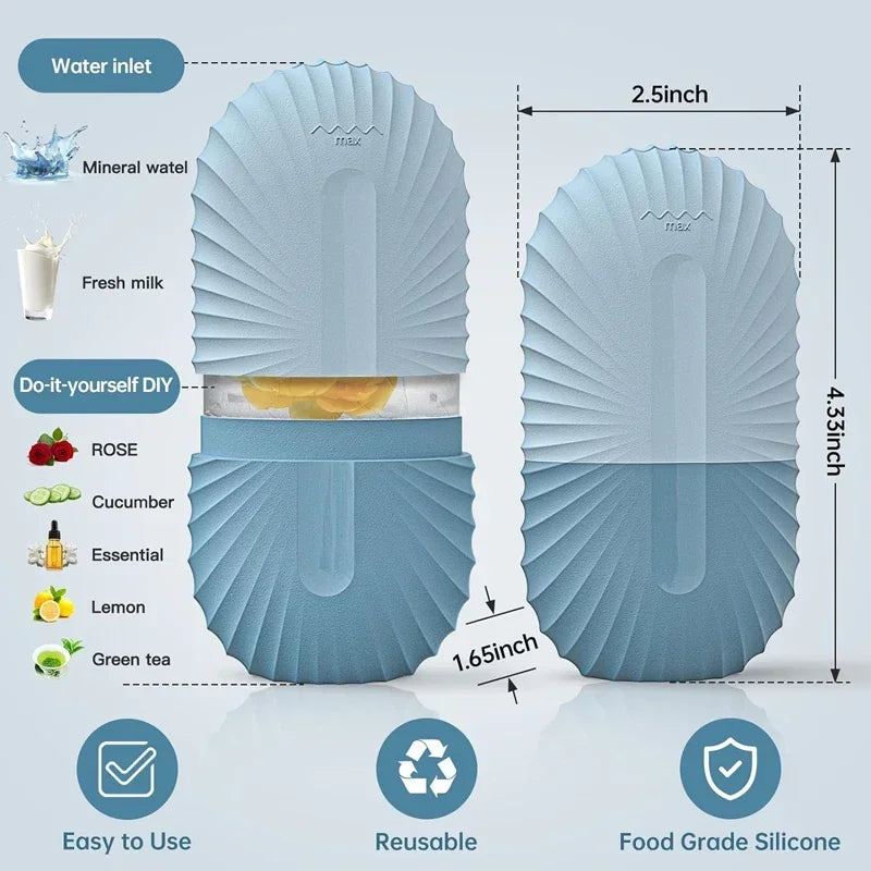 GymForce Ice Face Roller Silicone – Facial Ice Massage Tool for Puffiness & Skin Cooling