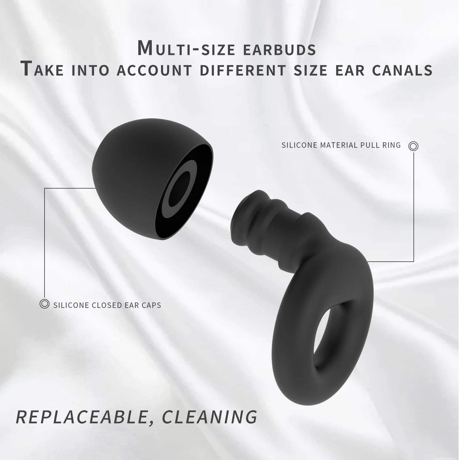 Silicone Earplugs for Swimming & Sleep – Noise Reduction & Soundproof Protection