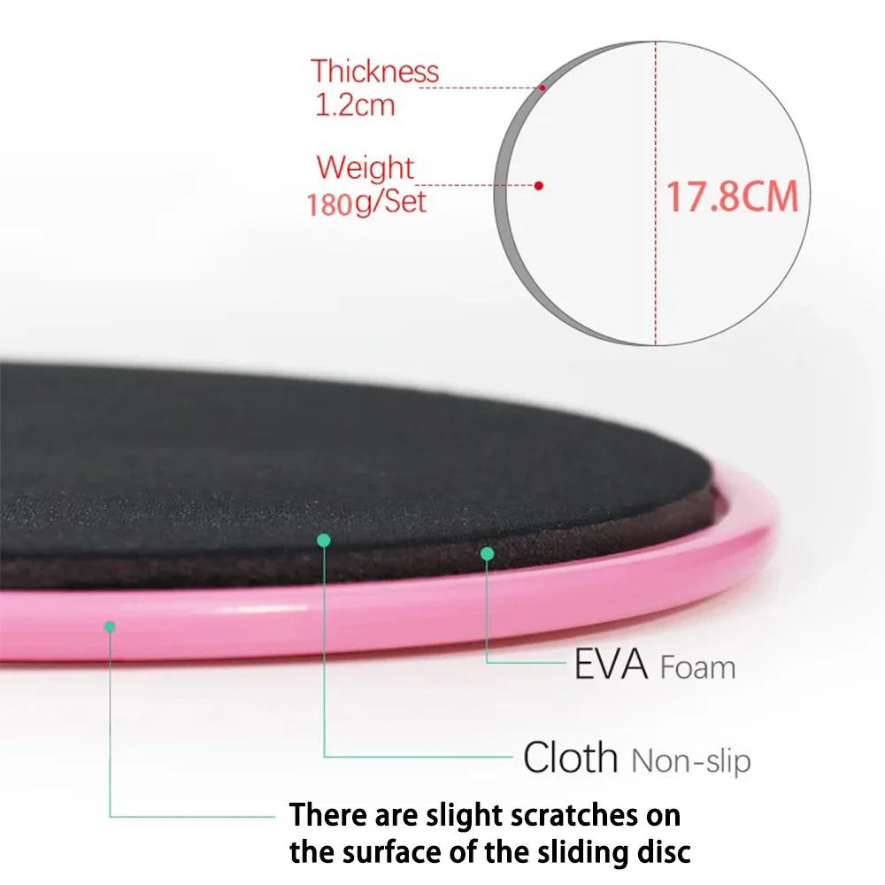 2 Pcs Yoga Sliding Discs Sliding Pads