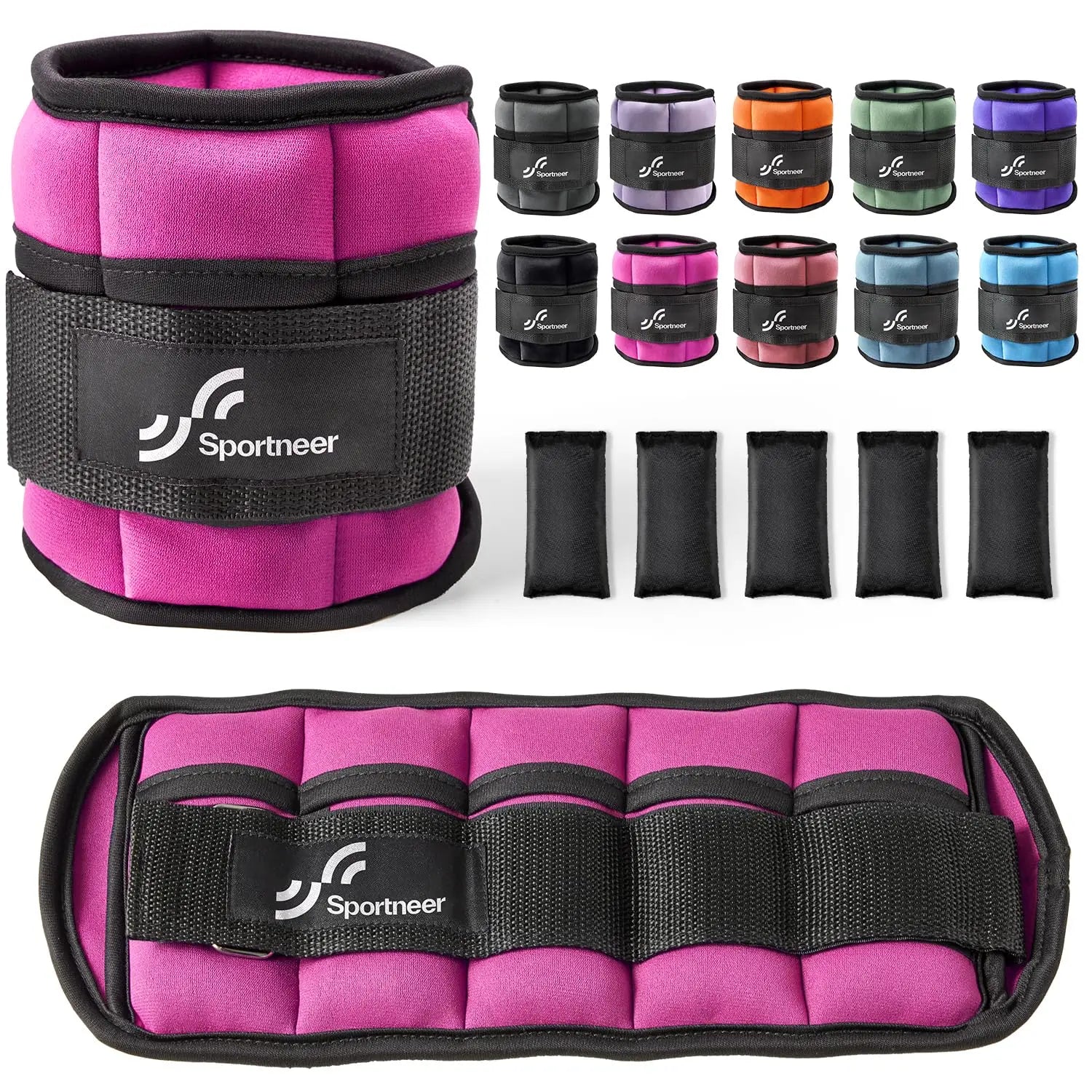 10LB Adjustable Ankle Weight Set – Weighted Leg Straps for Strength Training & Cardio Exercise