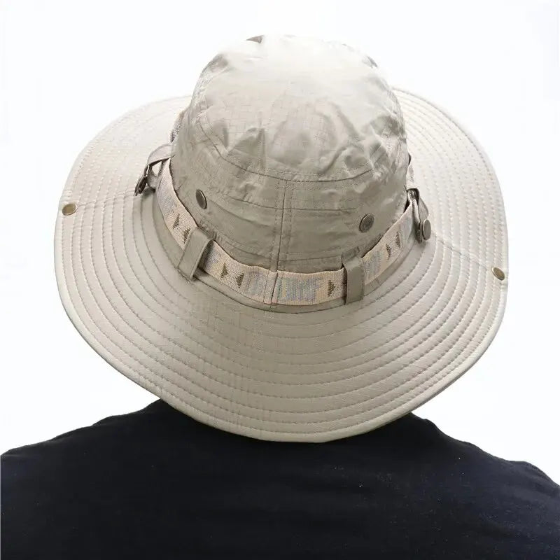 Outdoor Safari Bucket Hat – UV Protection Wide Brim Hat for Hiking, Fishing & Beach Activities