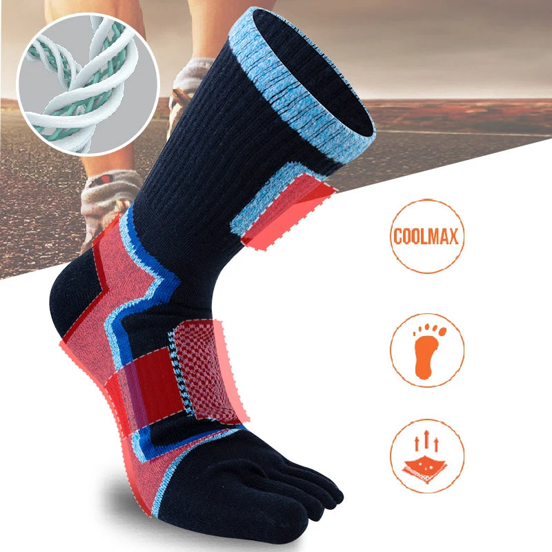 GymForce 5 Pairs Toe Socks – 5 Finger Compression Sports Socks