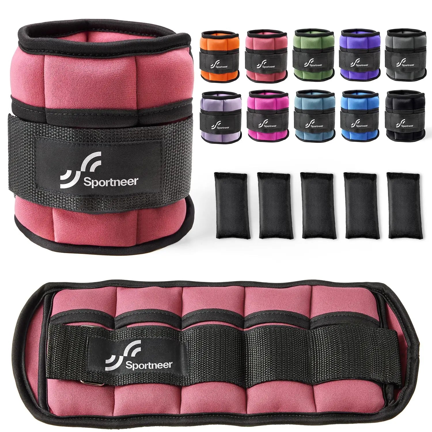 10LB Adjustable Ankle Weight Set – Weighted Leg Straps for Strength Training & Cardio Exercise