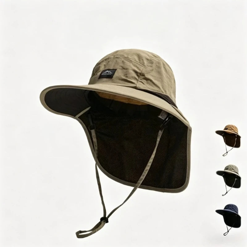 Neck Flap Fisherman Sun Hat – Outdoor UV Protection Cap