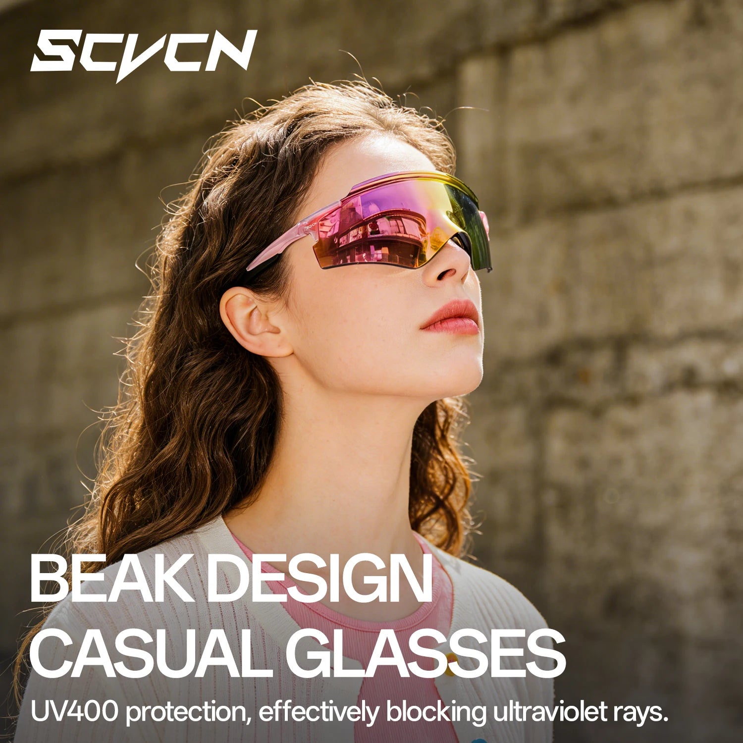 Eagle Beak Polarized Cycling Sunglasses UV400 Pink 06