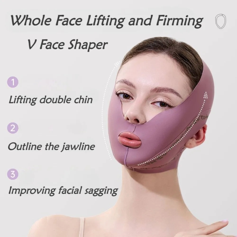 Upgraded V-Line Face Slimming Bandage – Chin & Jawline Support Strap