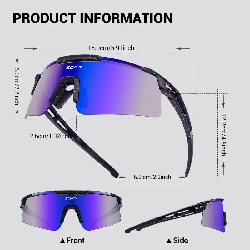Q-Bit UV400 Sports Sunglasses | All Black Frame