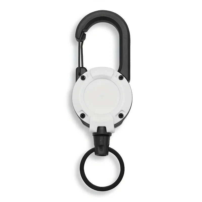 Heavy Duty Retractable Keychain with Carabiner Clip