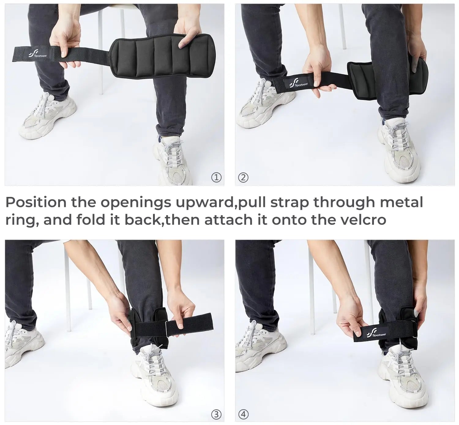 10LB Adjustable Ankle Weight Set – Weighted Leg Straps for Strength Training & Cardio Exercise