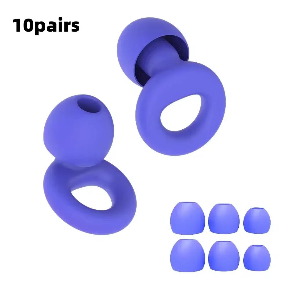 Silicone Earplugs for Swimming & Sleep – Noise Reduction & Soundproof Protection