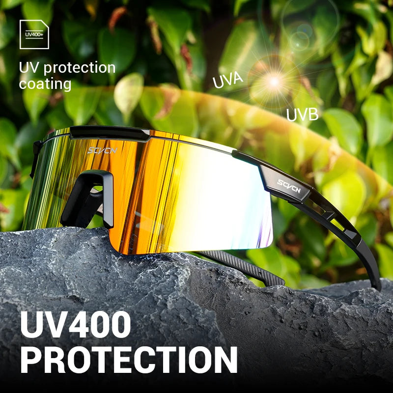 Q-Bit UV400 Sports Sunglasses | All Black