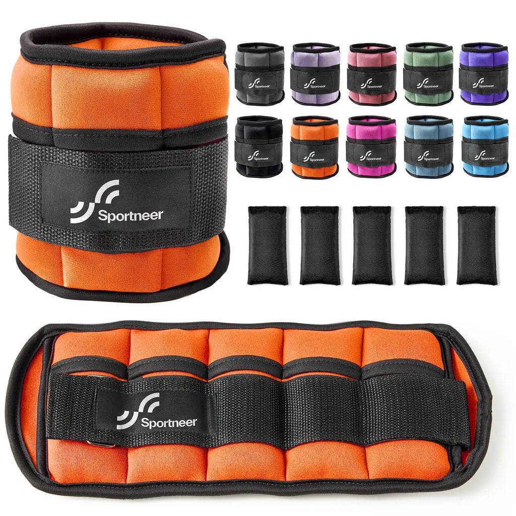 10LB Adjustable Ankle Weight Set – Weighted Leg Straps for Strength Training & Cardio Exercise