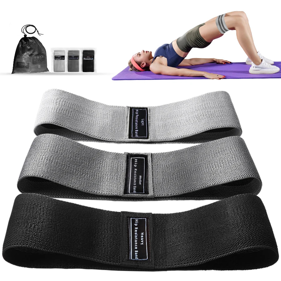 Fabric Resistance Bands for Glutes & Thighs – Hip Workout & Squat Training Loops