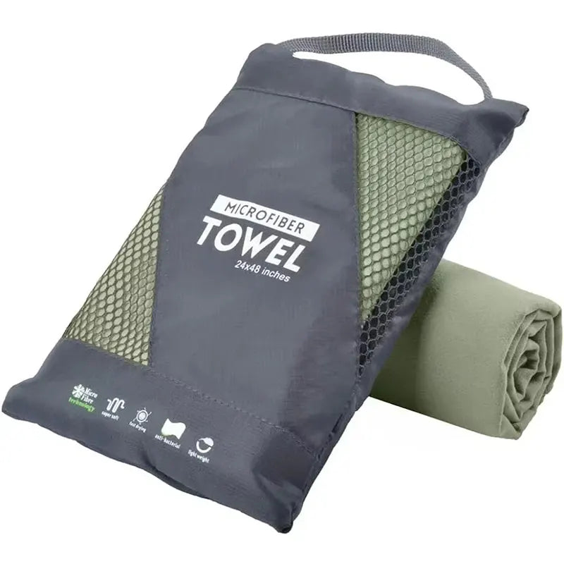 GymForce Quick-Dry Microfiber Gym Towel – Ultra Absorbent & Compact Sports Towel