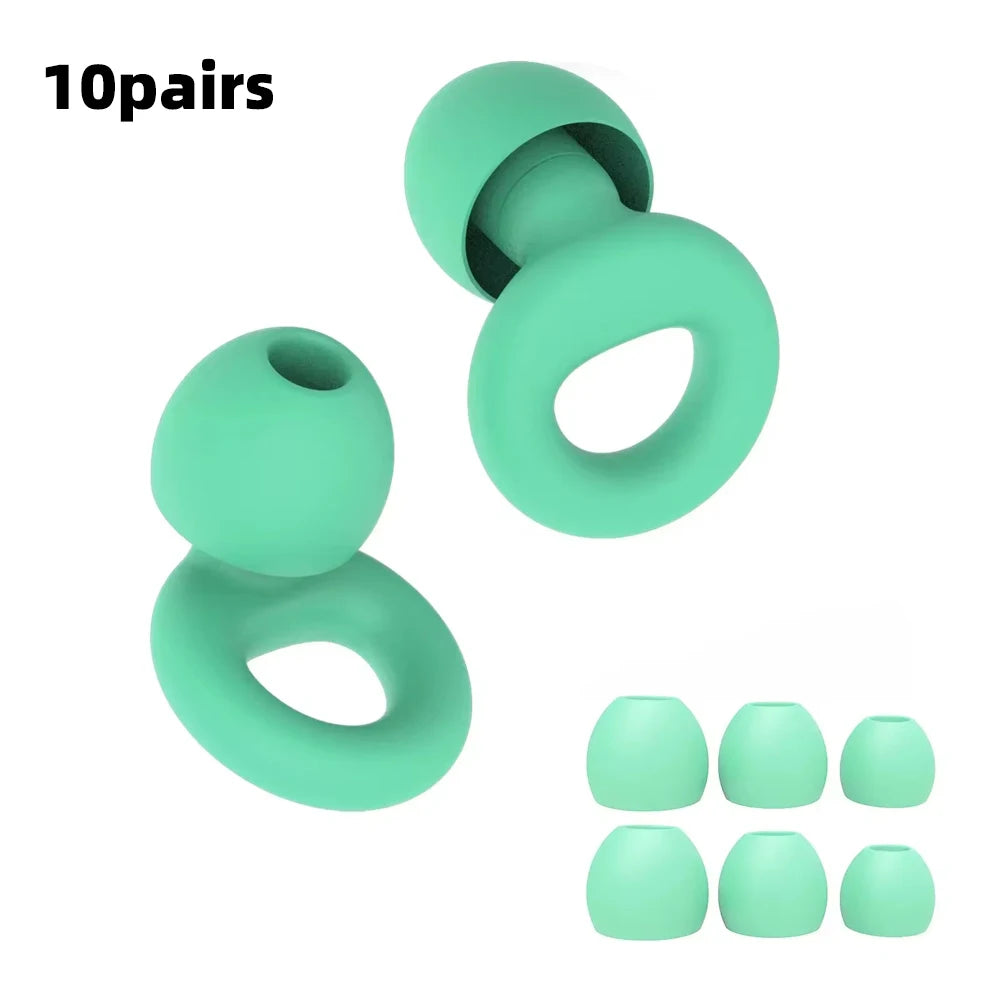 Silicone Earplugs for Swimming & Sleep – Noise Reduction & Soundproof Protection