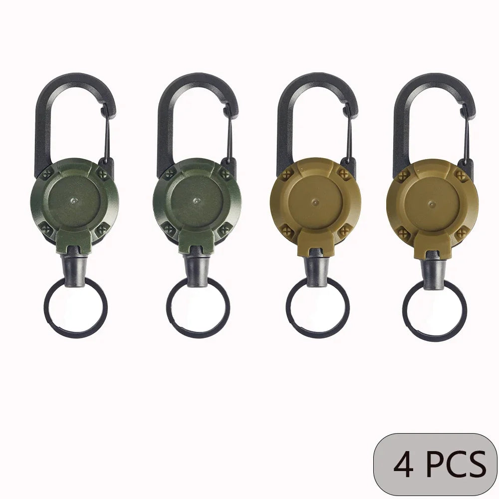 Heavy Duty Retractable Keychain with Carabiner Clip