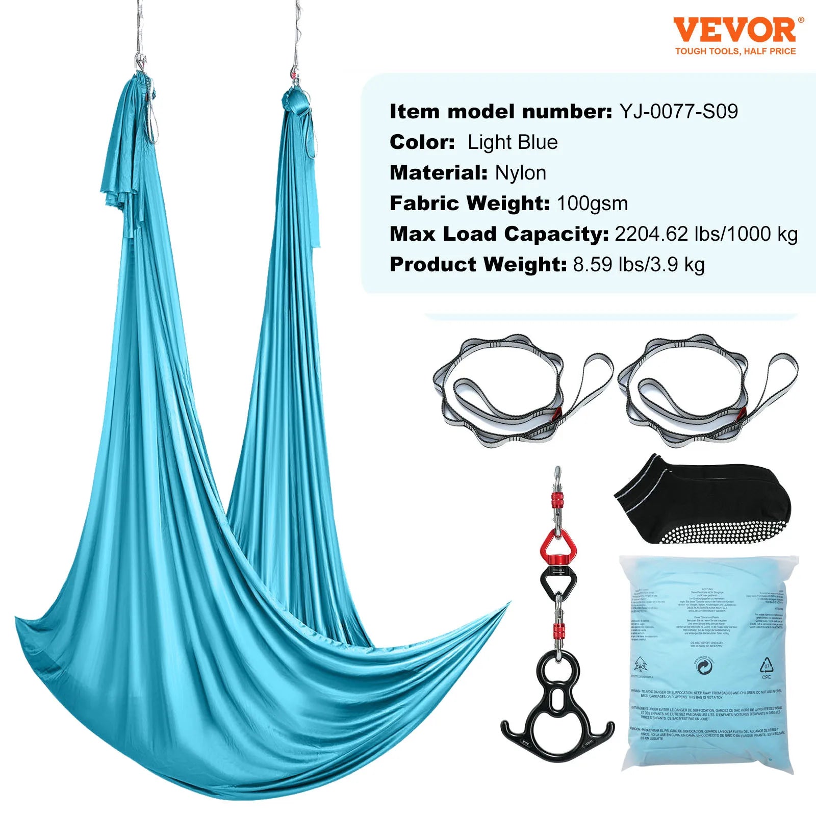 GymForce Aerial Yoga Hammock & Swing Starter Kit – Aerial Silk Fabric Set
