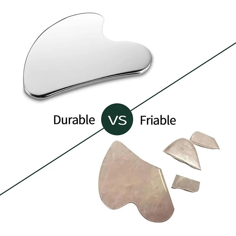 Stainless Steel Gua Sha Tool – Facial & Neck Massage Scraper