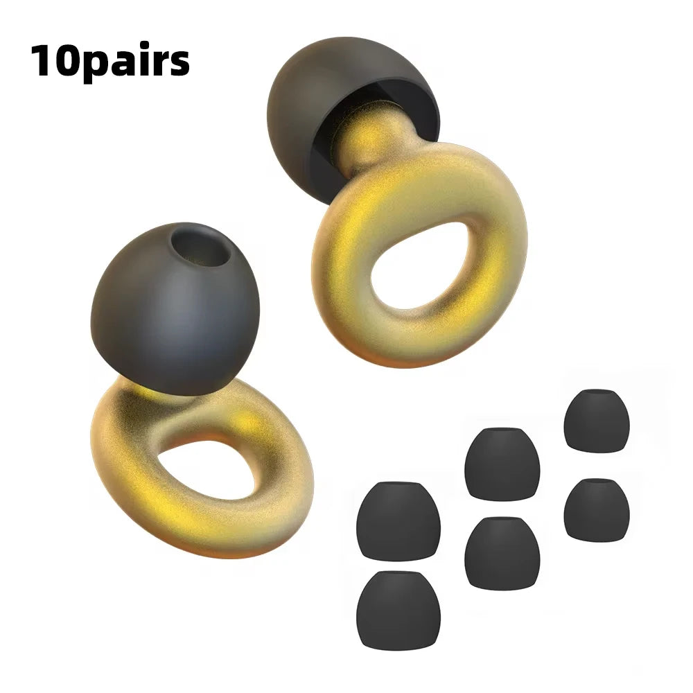 Silicone Earplugs for Swimming & Sleep – Noise Reduction & Soundproof Protection