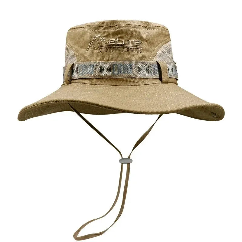 Outdoor Safari Bucket Hat – UV Protection Wide Brim Hat for Hiking, Fishing & Beach Activities