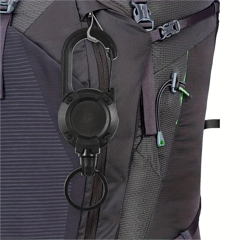 Heavy Duty Retractable Keychain with Carabiner Clip