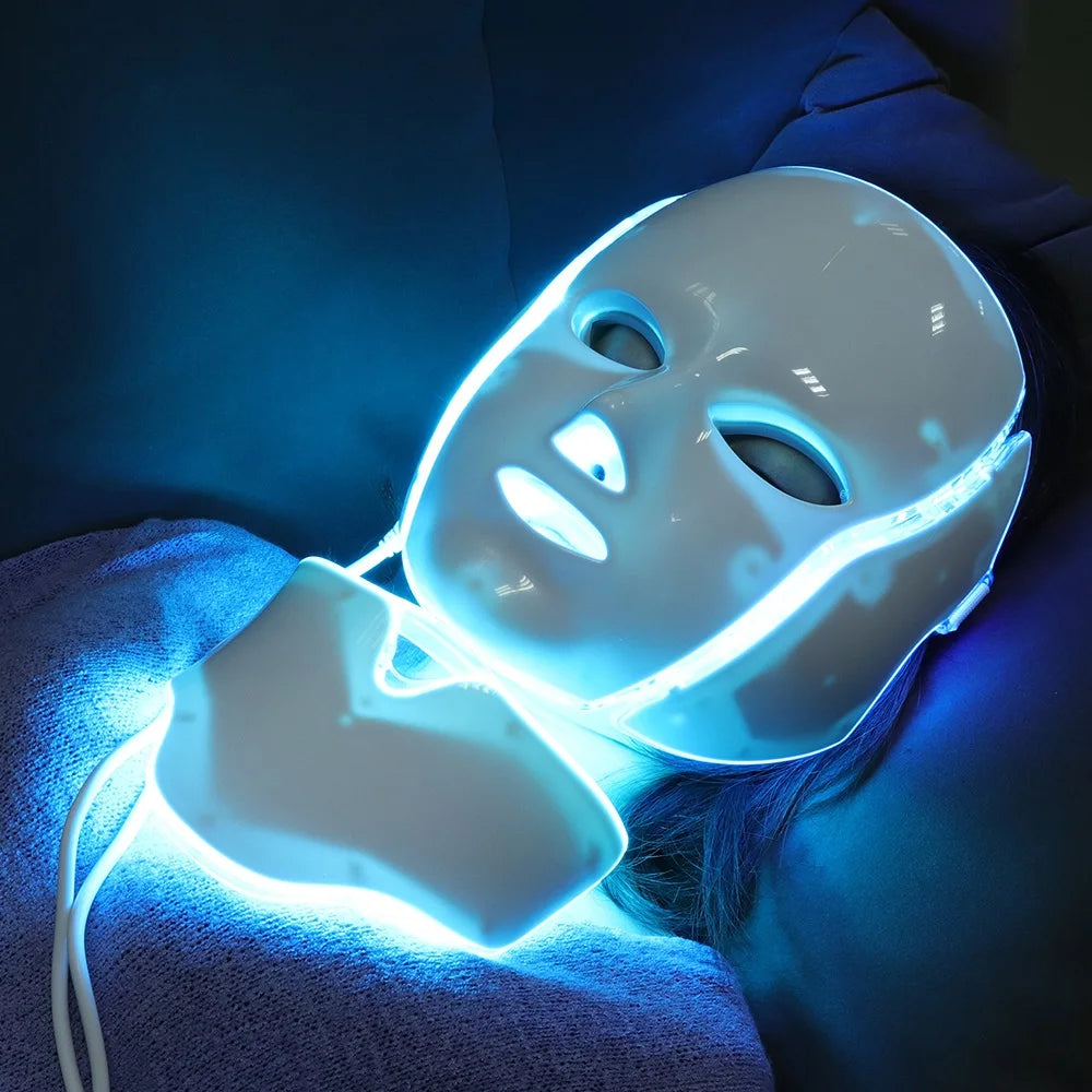 Professional LED Facial Mask – 7-Color Light Therapy Device for Skin Rejuvenation & Care
