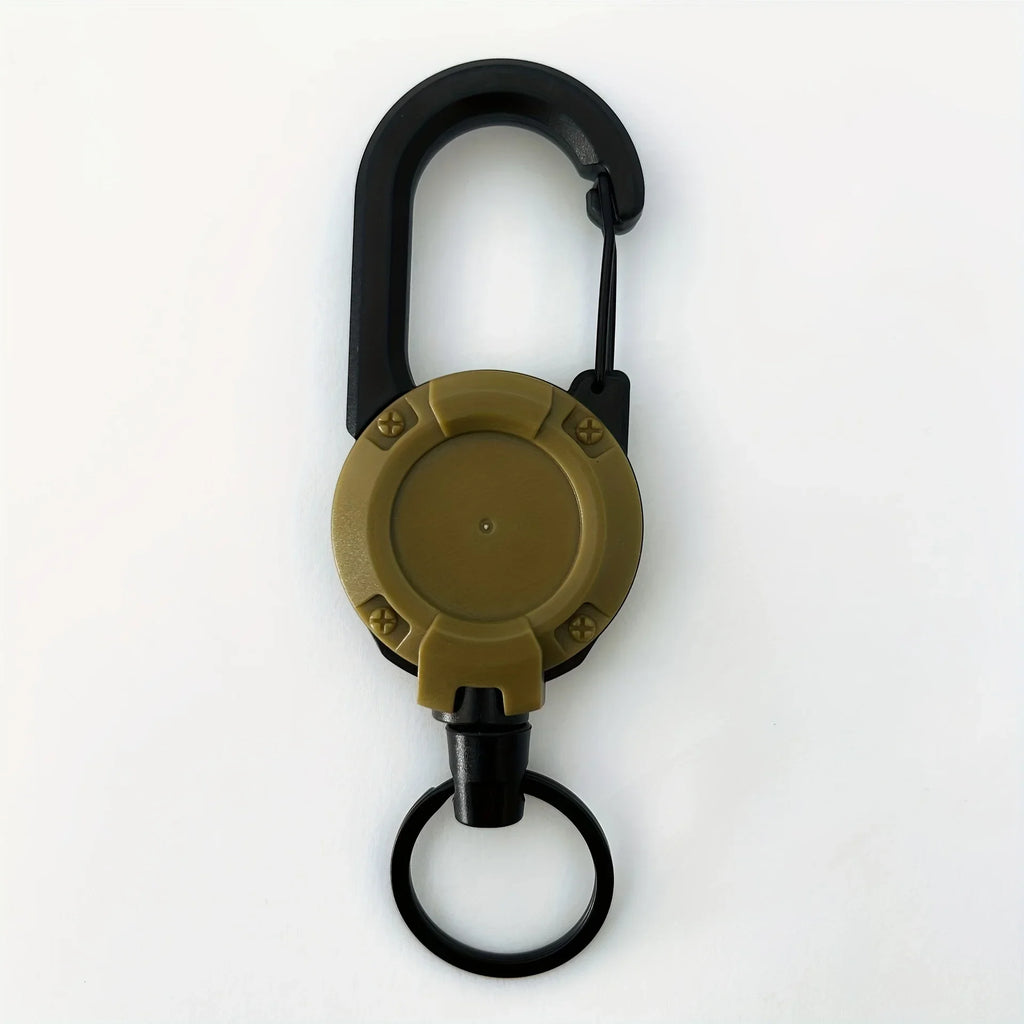 Heavy Duty Retractable Keychain with Carabiner Clip
