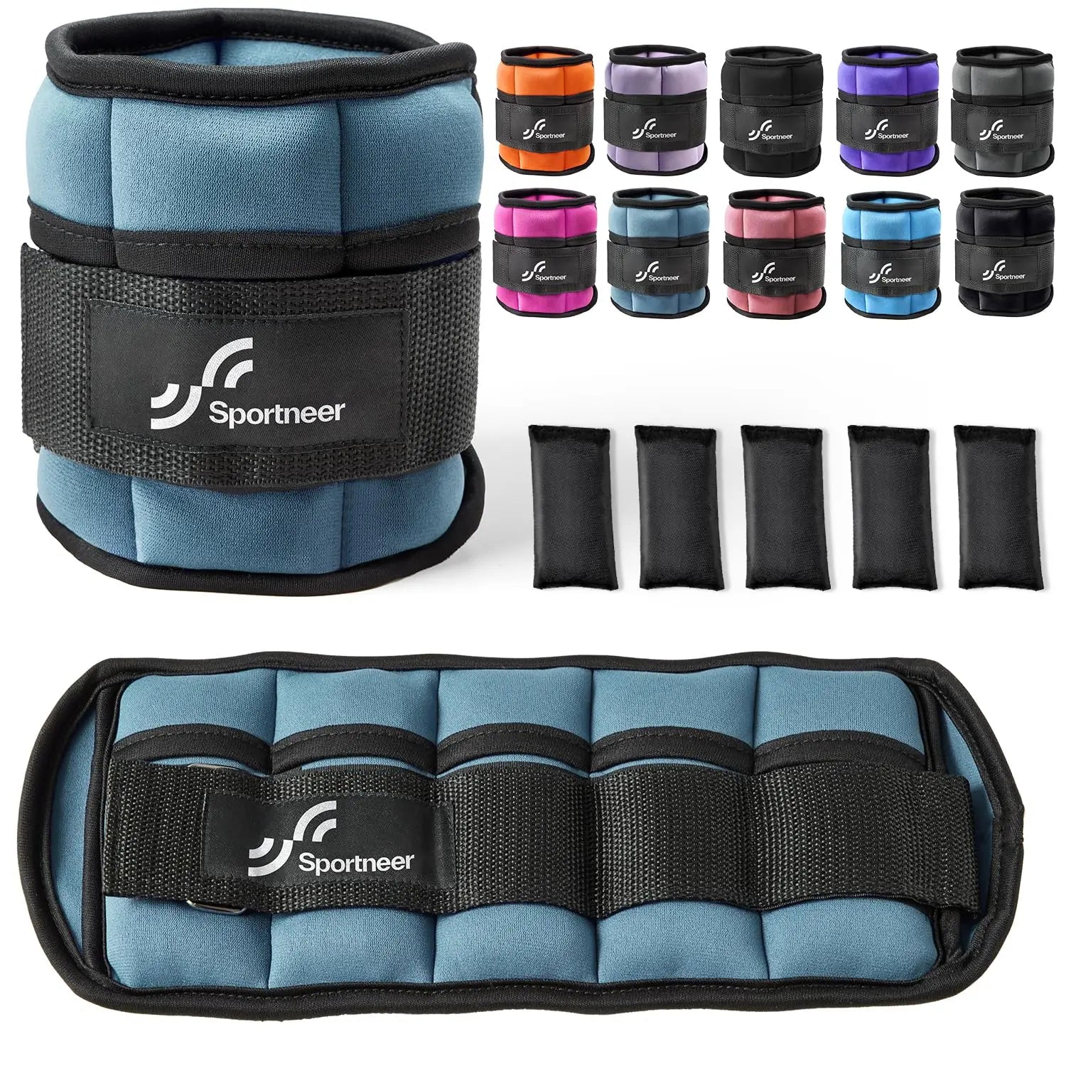 10LB Adjustable Ankle Weight Set – Weighted Leg Straps for Strength Training & Cardio Exercise