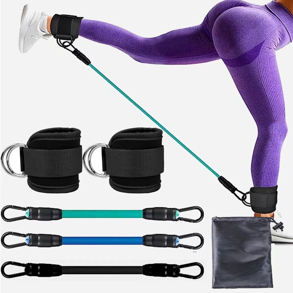 GymForce Ankle Strap Resistance Bands Hip Leg Strength Pull Rope Fitness Elastic Training Home Yoga Pilate Crossfit Workout Gym Equipment